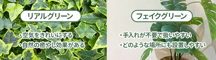 観葉植物パーテーションは本物とフェイクでどう違う？