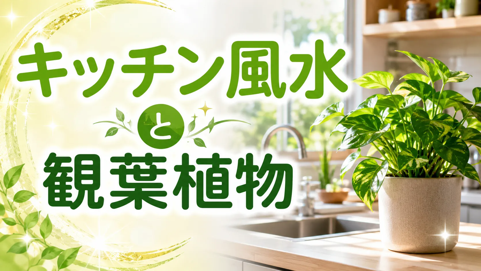 キッチン風水と観葉植物｜金運・健康運を高める相性とおすすめ配置