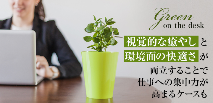 オフィスのデスクに観葉植物を置くメリット